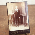 Lot 106 - Antique Cabinet Card Photo Of Unusual Looking Young Boy On First Communion, Holding Candle, Klapper Photographer, New York