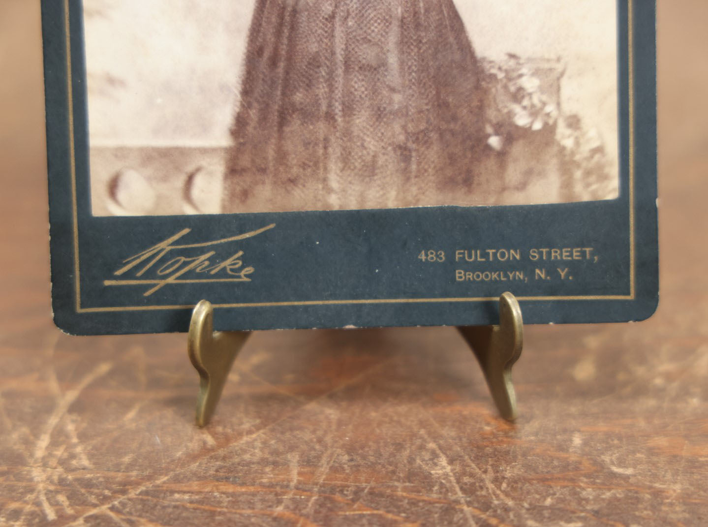 Lot 108 - Antique Cabinet Card Photo Of Extravagantly Dressed Woman With White Parasol