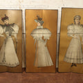 Lot 020 - Antique Celluloid Dressmaker's Transparencies, Fashion Overlays, Victorian Women, Used To Test Different Fabric Patterns, Grouping Of Three