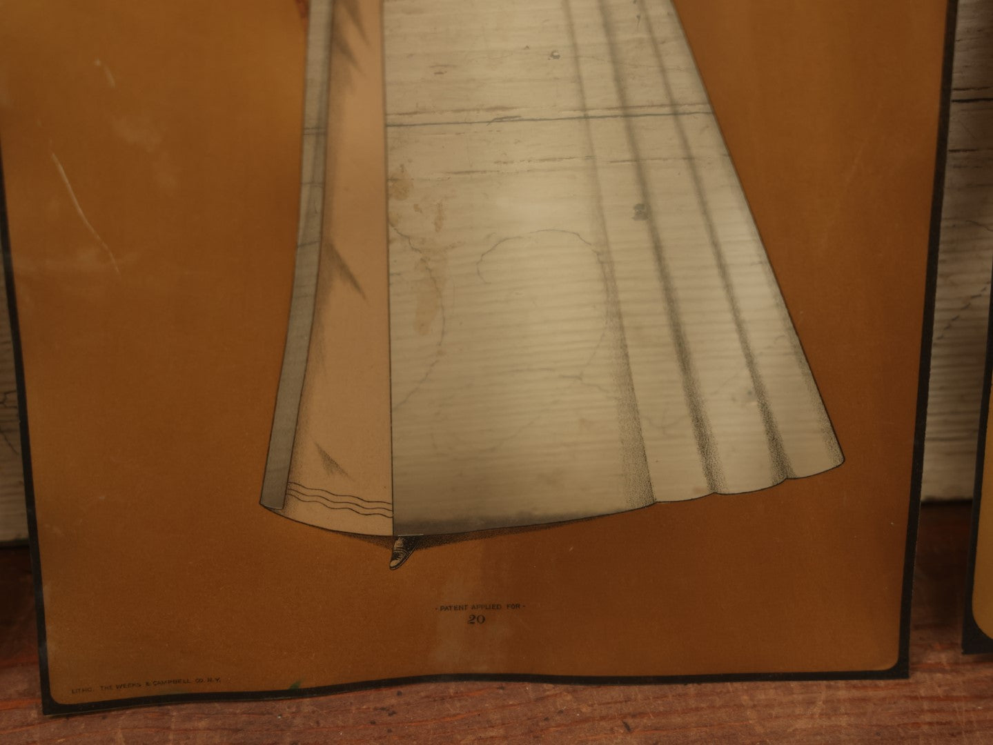 Lot 020 - Antique Celluloid Dressmaker's Transparencies, Fashion Overlays, Victorian Women, Used To Test Different Fabric Patterns, Grouping Of Three