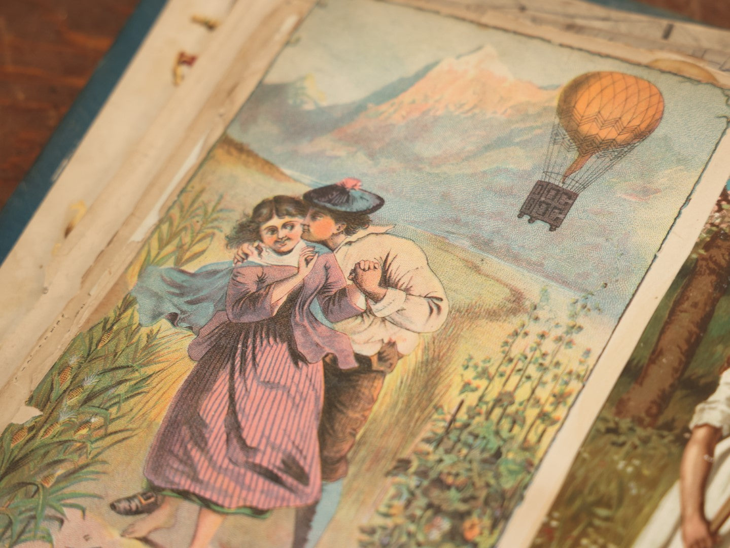 Lot 029 - Victorian Variegated Scrapbook Loaded With Unusual Clippings And Engravings, Cartoons, Trade Cards, Die Cuts, And Lithos