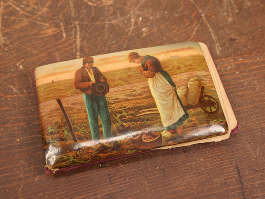 Lot 031 - Antique Autograph Album With Farmers On Cover, Belonging To Hattie, Circa 1910, With Many Signatures