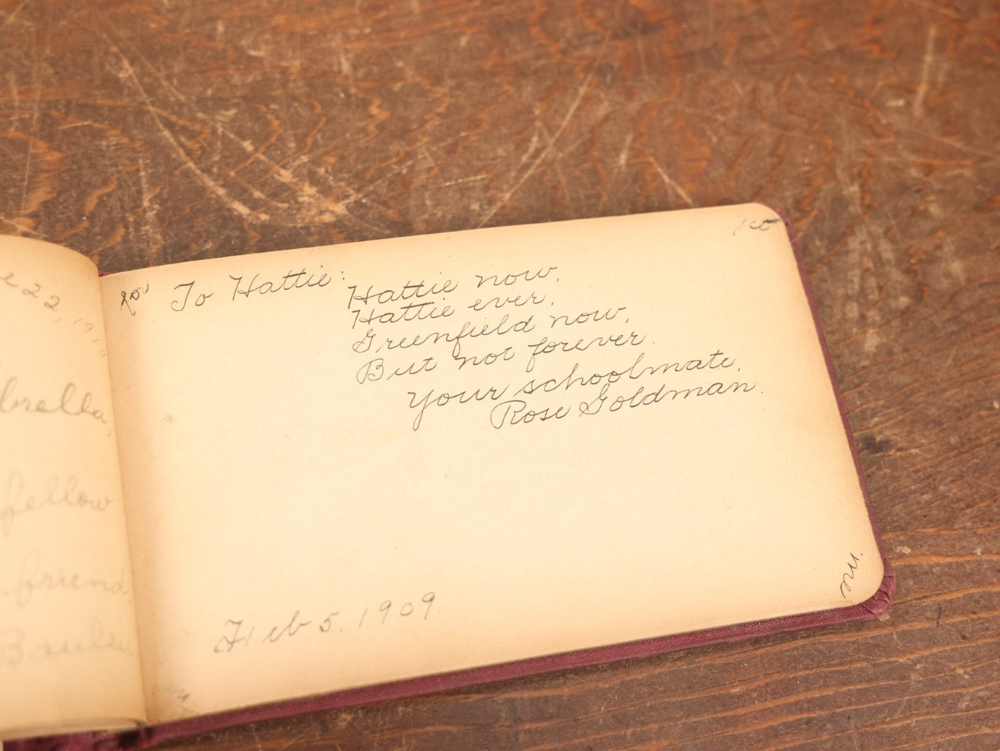 Lot 031 - Antique Autograph Album With Farmers On Cover, Belonging To Hattie, Circa 1910, With Many Signatures