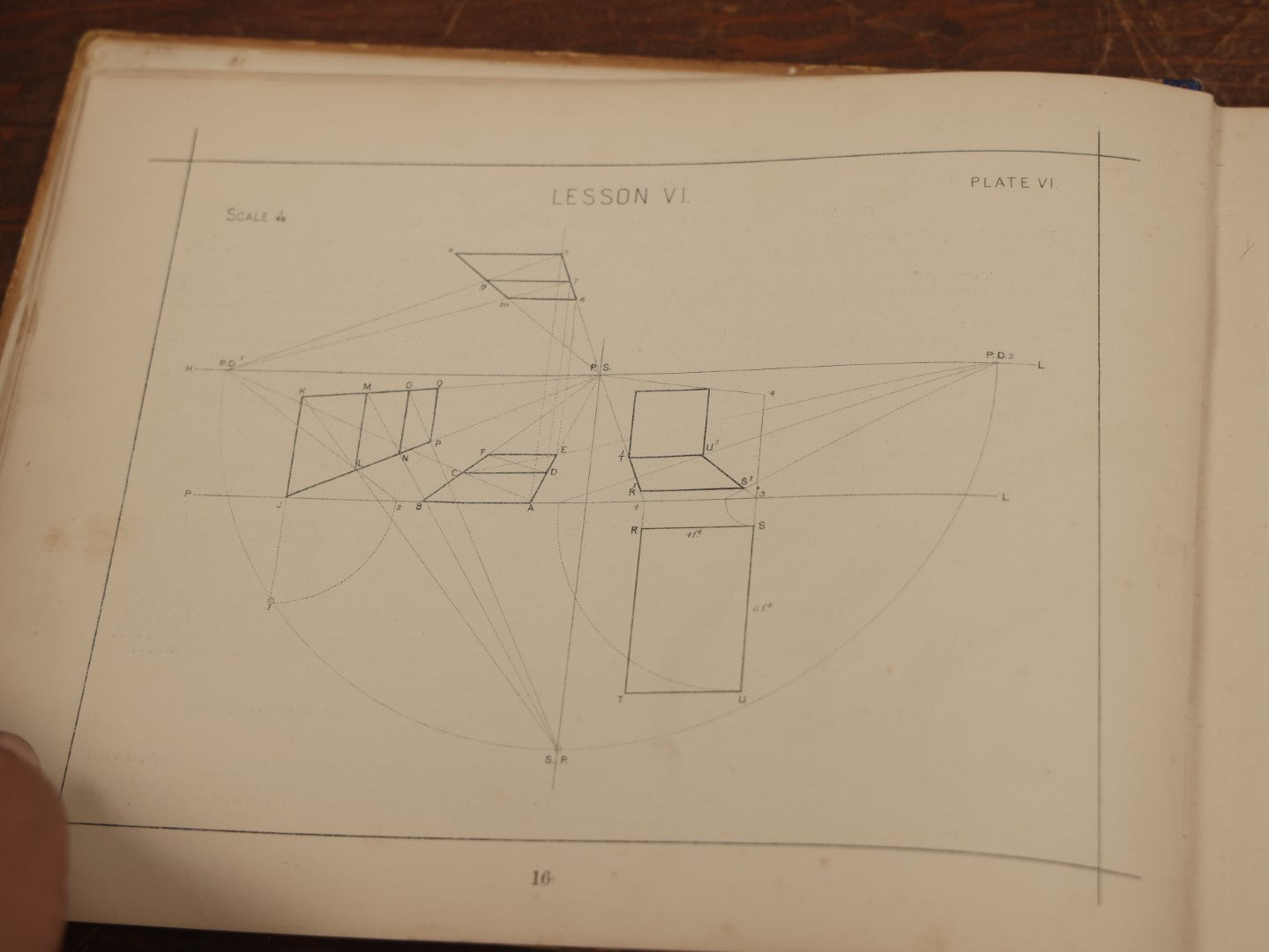 Lot 036 - "The School Of Art Second Grade Perspective" Antique Art Book By Thomas Newton Andrews, London, 1880 