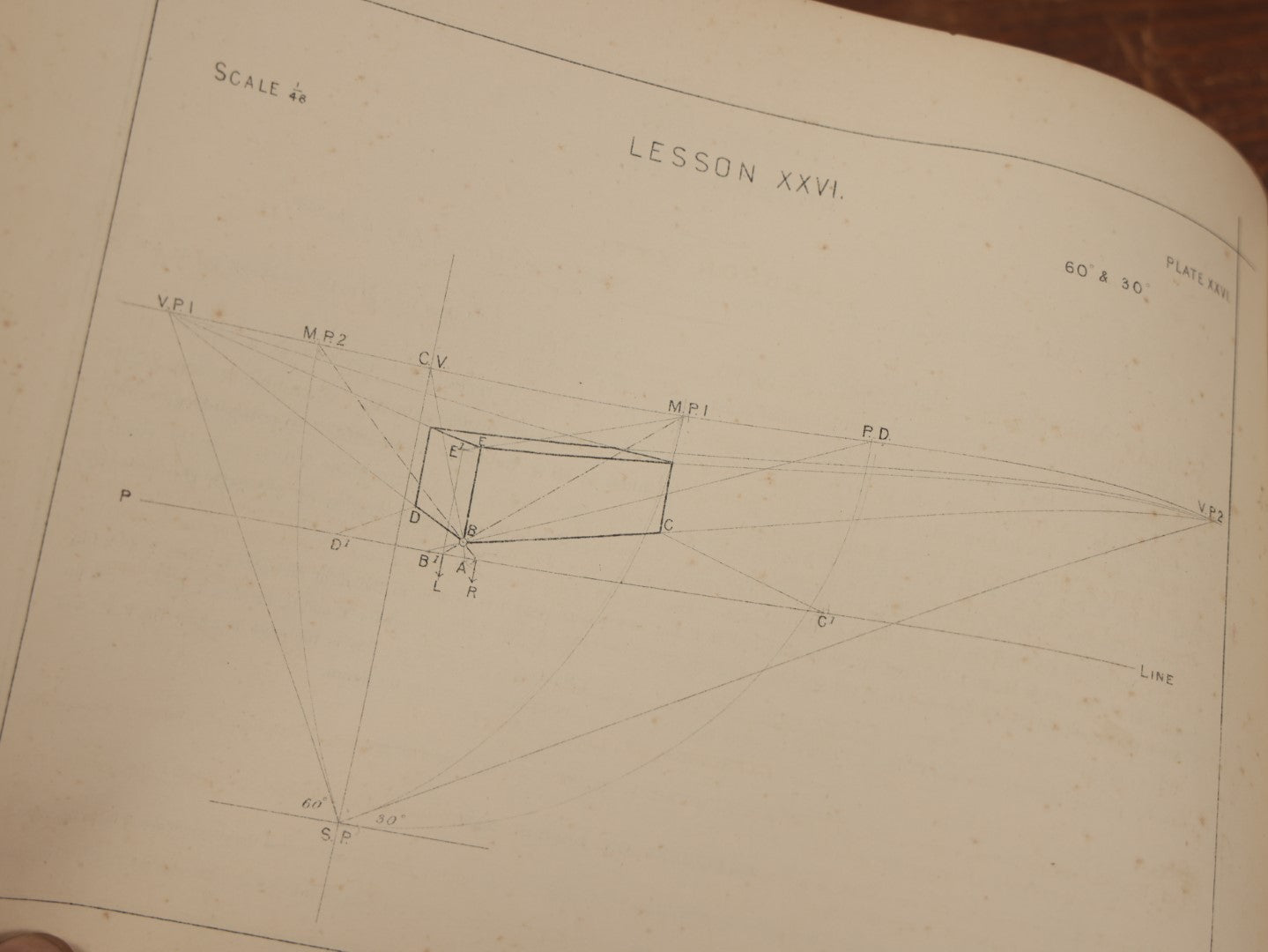 Lot 036 - "The School Of Art Second Grade Perspective" Antique Art Book By Thomas Newton Andrews, London, 1880 