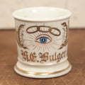 Lot 038 - Antique Hand Painted Odd Fellows I.O.O.F. Occupational Shaving Mug With All Seeing Eye, Three Links, F.L.T., T&V Limoges, France