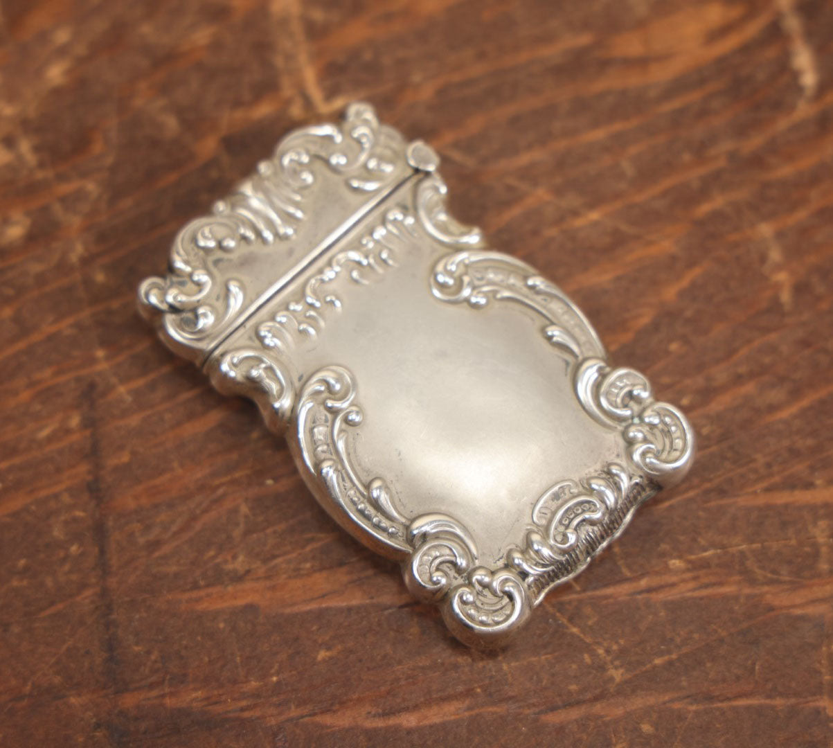 Lot 047 - Antique Sterling Silver Match Box With Hinged Lid, Strike On Bottom, Marked Sterling, Other Markings