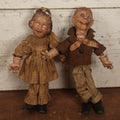 Lot 050 - Pair Of Vintage Dolls, Mortimer Snerd & Fanny Brice, Ideal Composition Dolls, Circa 1938, With "Flexy" Metal Frames