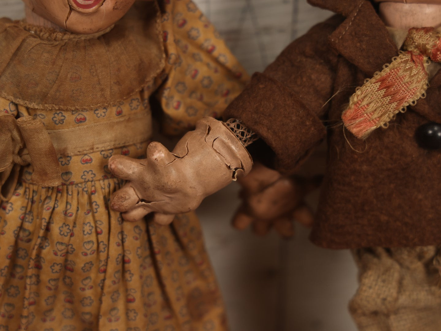 Lot 050 - Pair Of Vintage Dolls, Mortimer Snerd & Fanny Brice, Ideal Composition Dolls, Circa 1938, With "Flexy" Metal Frames