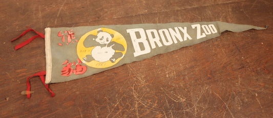 Lot 052 - Vintage Bronx Zoo Felt Pennant, New York City, August 1951