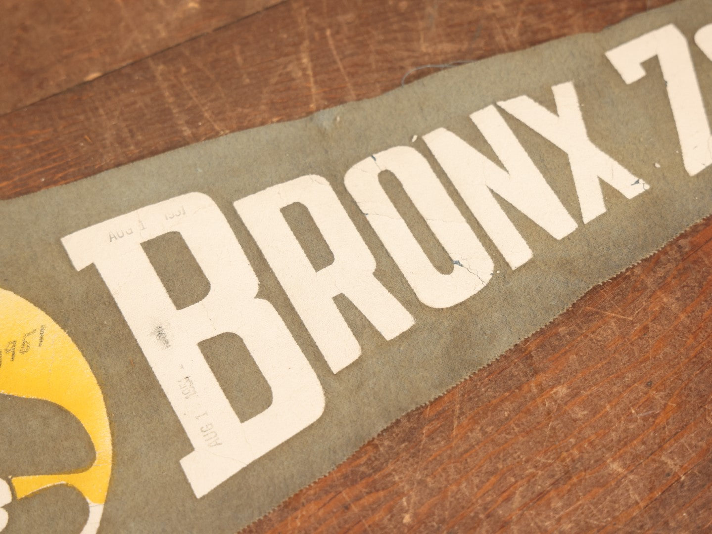 Lot 052 - Vintage Bronx Zoo Felt Pennant, New York City, August 1951