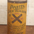Lot 053 - Antique Pratt's Lice Killer Veterinary Medicine Tin, For Poultry, Cows, Horses, Hods, Dogs, Cats, And Plants, Pratt Food Co.,