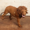 Lot 054 - Vintage Real Fur Lion Statue Toy Figurine, Note Wear