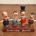 Lot 056 - Vintage Novelty Barbershop Quartet Cork Set With Stand, Barback Display