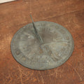 Lot 057 - Reproduction Decorative Cast Metal Sundial "Grow Old Along With Me, The Best Is Yet To Come" With Father Time / Grim Reaper With Scythe, Note Phillips Head Screws, Not Old