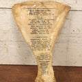 Lot 058 - Vintage Cow Scapula Menu Oddity, Menu Applied To Cow Bone, Steak, Prime Rib, And Roast Beef On Menu, Restaurant Decor