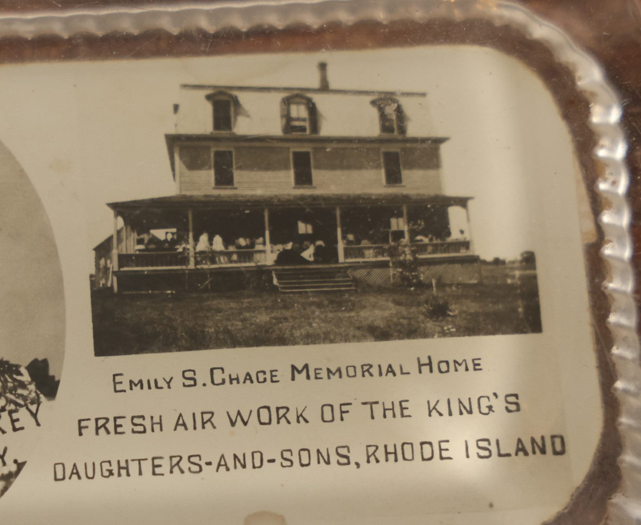 Lot 060 - Antique Paperweight Advertisement For Emily S. Chace Memorial Home, The King's Daughters And Sons, Christian Organization, Rhode Island,