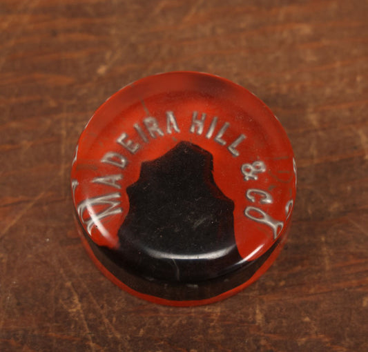 Lot 061 - Antique Paperweight Advertisement For Madeira Hill & Co., Coal And Mining Company, Philadelphia, Pennsylvania, Reverse Painted