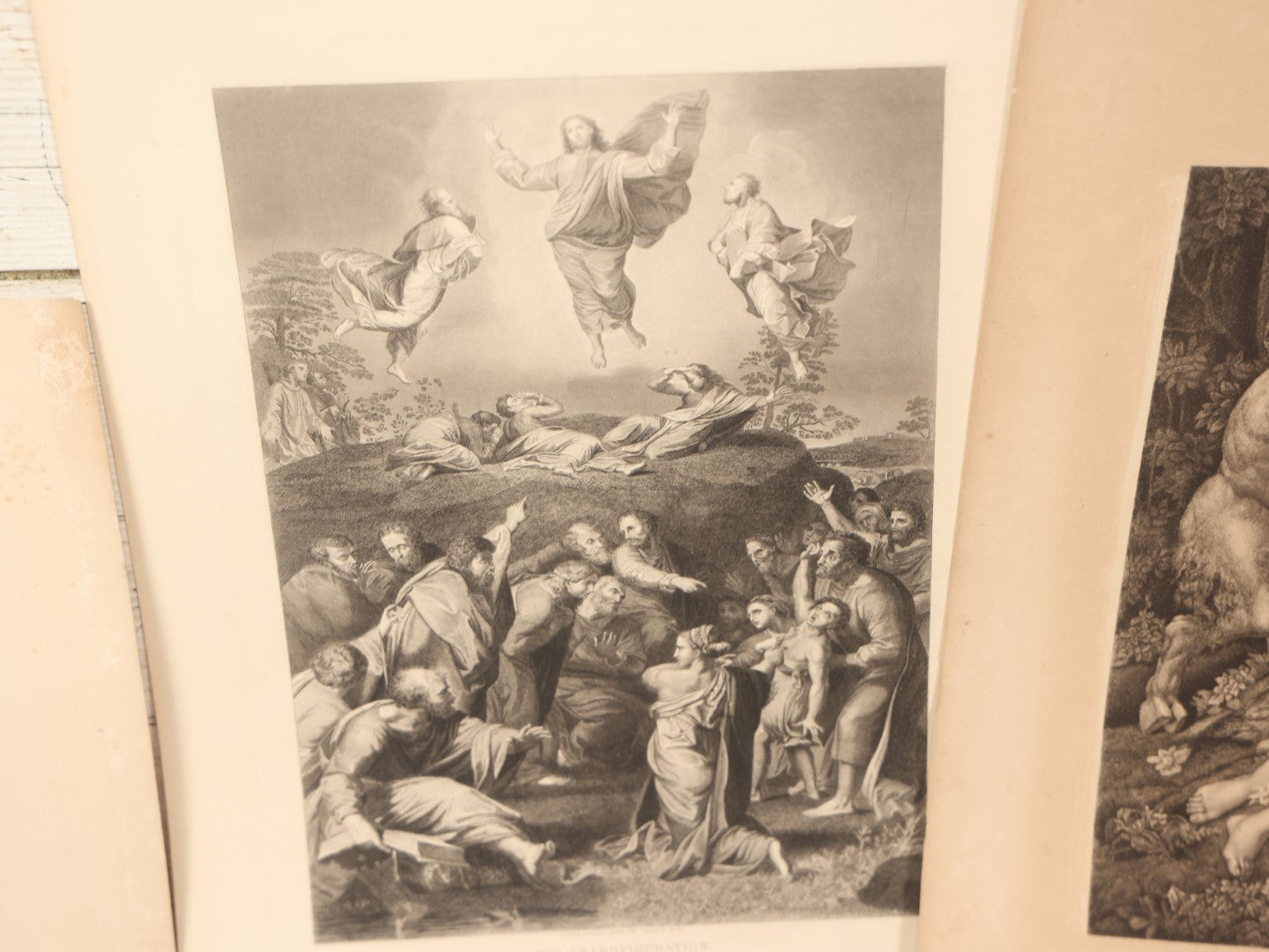 Lot 083 - Grouping Of Seven Dramatic Antique Engravings And Prints, Including Lucifer Statue, Mars And Venus, Jupiter And Antiope, Bacchus, Child In Creepy Mask, And More