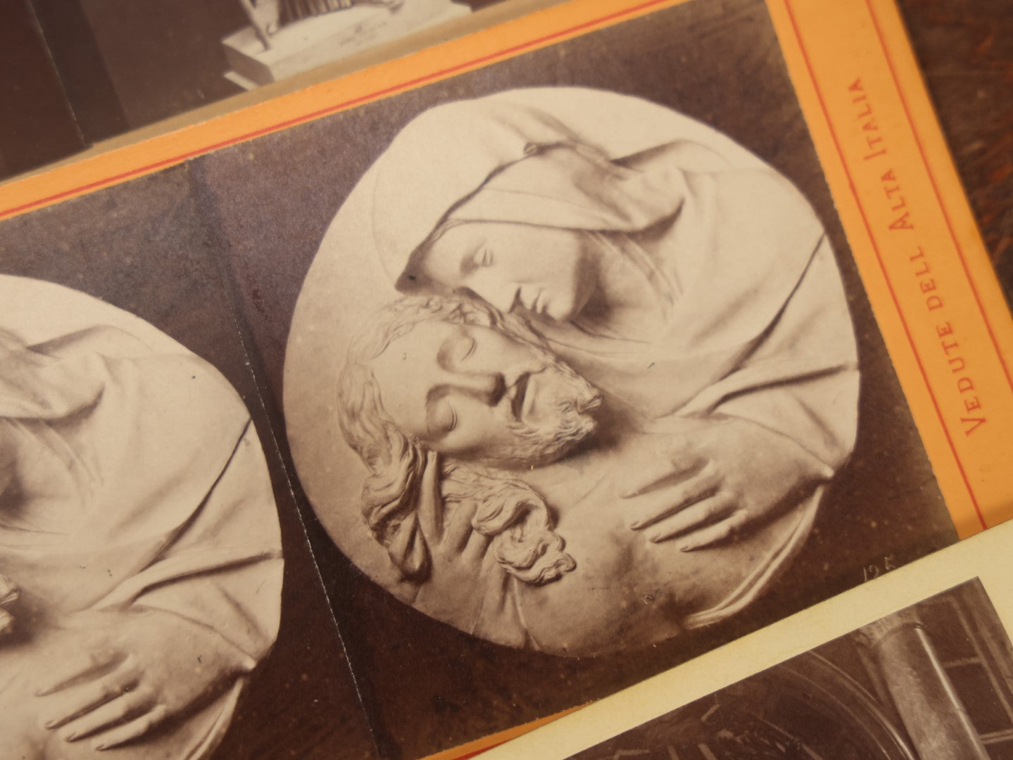 Lot 086 - Grouping Of Nine Antique Stereograph Cards, Including Graveyard And Various Marble Sculptures