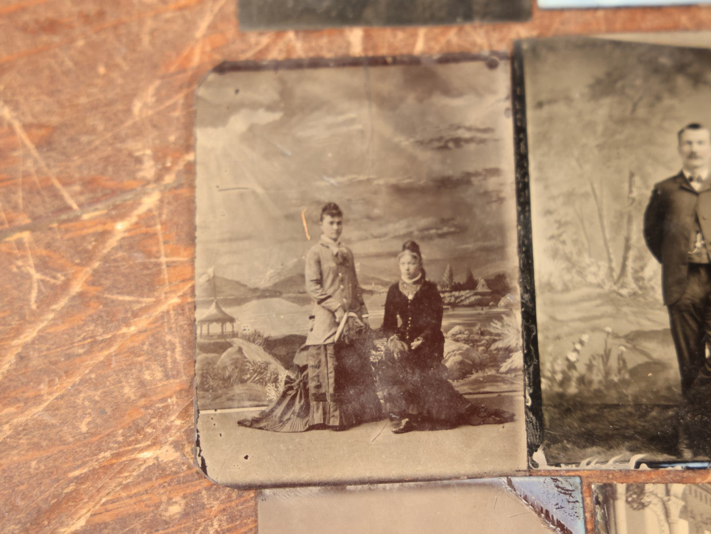 Lot 087 - Grouping Of Nine Antique Tintype Photographs Of Children, Women, And Men