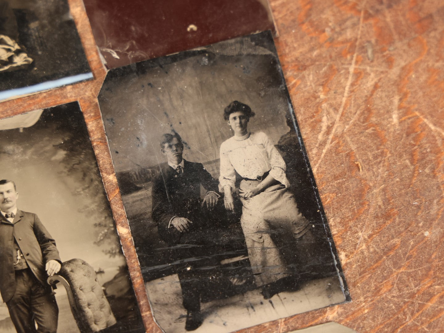 Lot 087 - Grouping Of Nine Antique Tintype Photographs Of Children, Women, And Men