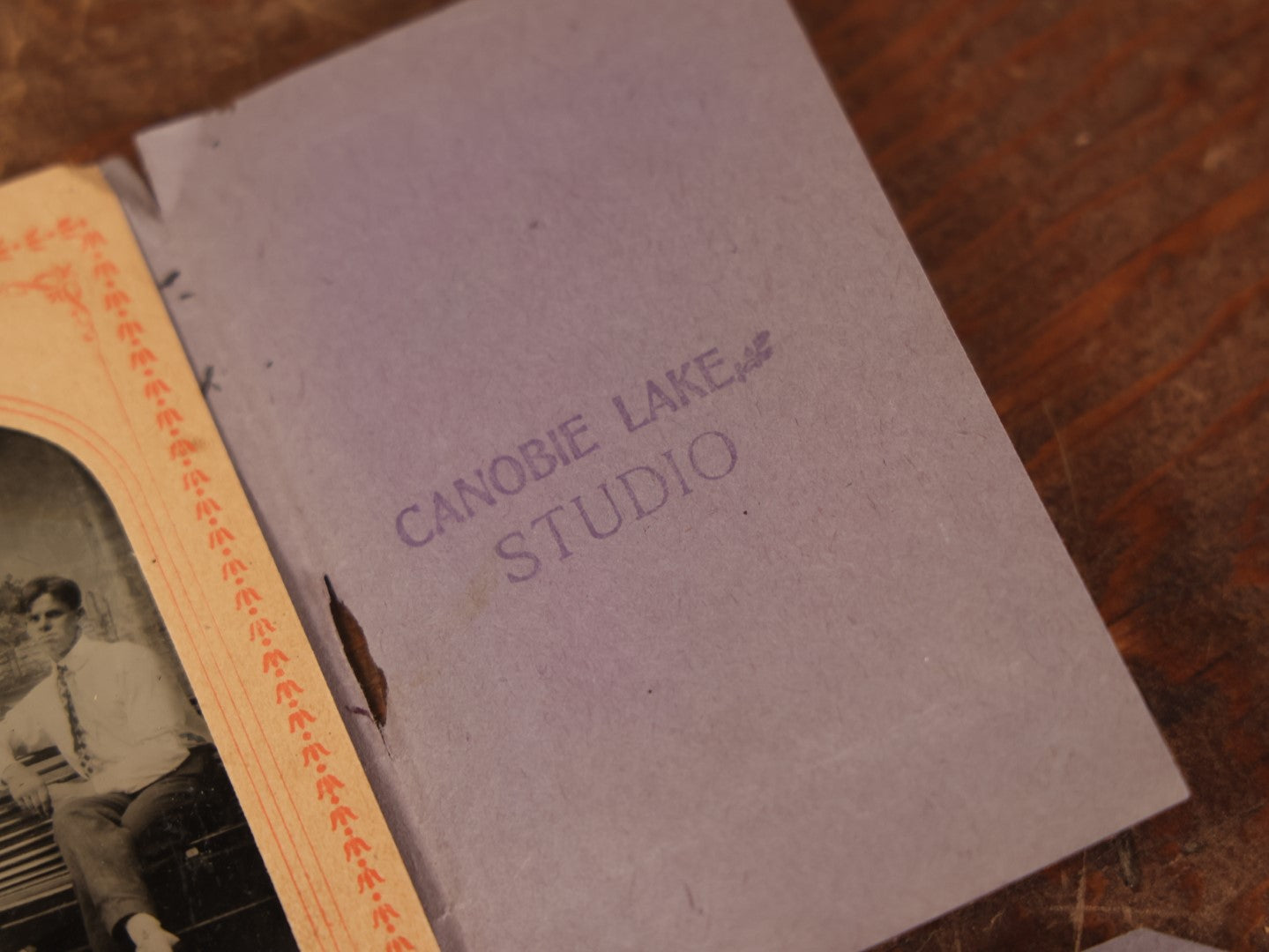 Lot 088 - Grouping Of Four Duplicate Tintypes Of Couple In Paper Folders From Canobie Lake Studio, New Hampshire