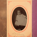 Lot 094 - Single Tintype Photo, Baby Identified As R.B.S. Greene At 8 Months Old, In Paper Folder, Kenefick Lawrence Photographers