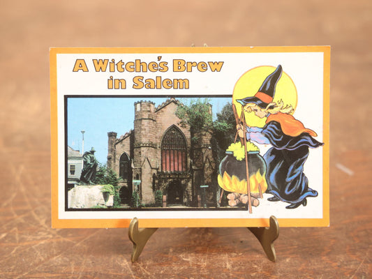 Lot 101 - Greetings From Salem And The Salem Witch Museum Vintage Postcard, "A Witche's Brew In Salem," Circa 1990, Plastichrome Postcard, Coastal Colour Products, Danvers, Ma, Photo By John Alderson