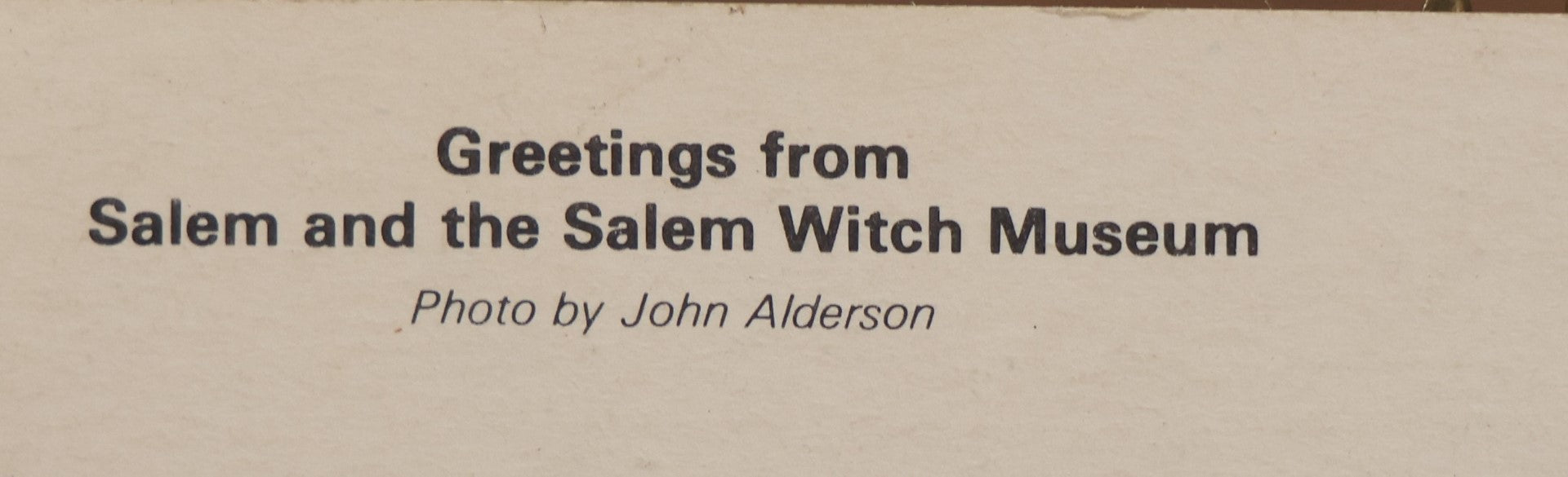 Lot 101 - Greetings From Salem And The Salem Witch Museum Vintage Postcard, "A Witche's Brew In Salem," Circa 1990, Plastichrome Postcard, Coastal Colour Products, Danvers, Ma, Photo By John Alderson