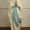Lot 014 - Vintage Chalkware Praying Virgin Mary Statue, Various Wear And Chipping - 23" Tall