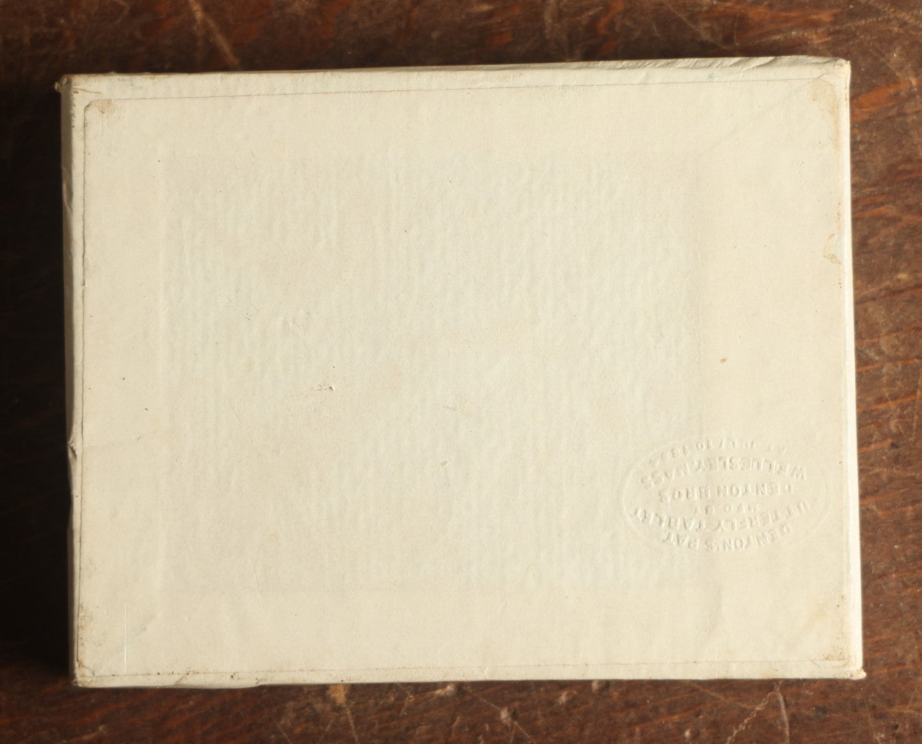 Lot 023 - Antique Dissosteira Carolina "Carolina Grasshopper" Slabbed Preparation, Denton Bros Patented Butterfly Tablet, Wellesley, Massachusetts, Copyright 1894 - 3-3/4" x 3"