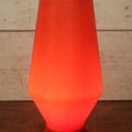 Lot 047 - Vintage Mid-Century Modern Beehive Accent Lamp, Blow Mold Plastic, Orange Color, Marked Patent Pending, A-Bee Synd. N.Y.C., 18" Tall