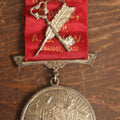 Lot 059 - Antique Ancient Order Of United Workmen A.O.U.M. Ribbon And Medallion, Wacantuck Lodge No 191, Uxbridge, Massachusetts, C.H.P., With Quill And Key Charm, By The Boston Regalia Company
