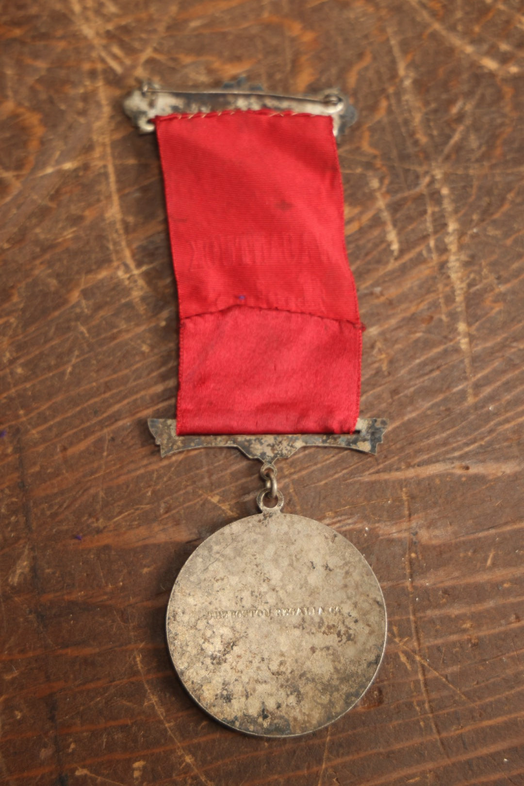 Lot 060 - Antique Ancient Order Of United Workmen A.O.U.M. Ribbon And Medallion, Wacantuck Lodge No 191, Uxbridge, Massachusetts, C.H.P., With Crossed Gavels Charm, By The Boston Regalia Company