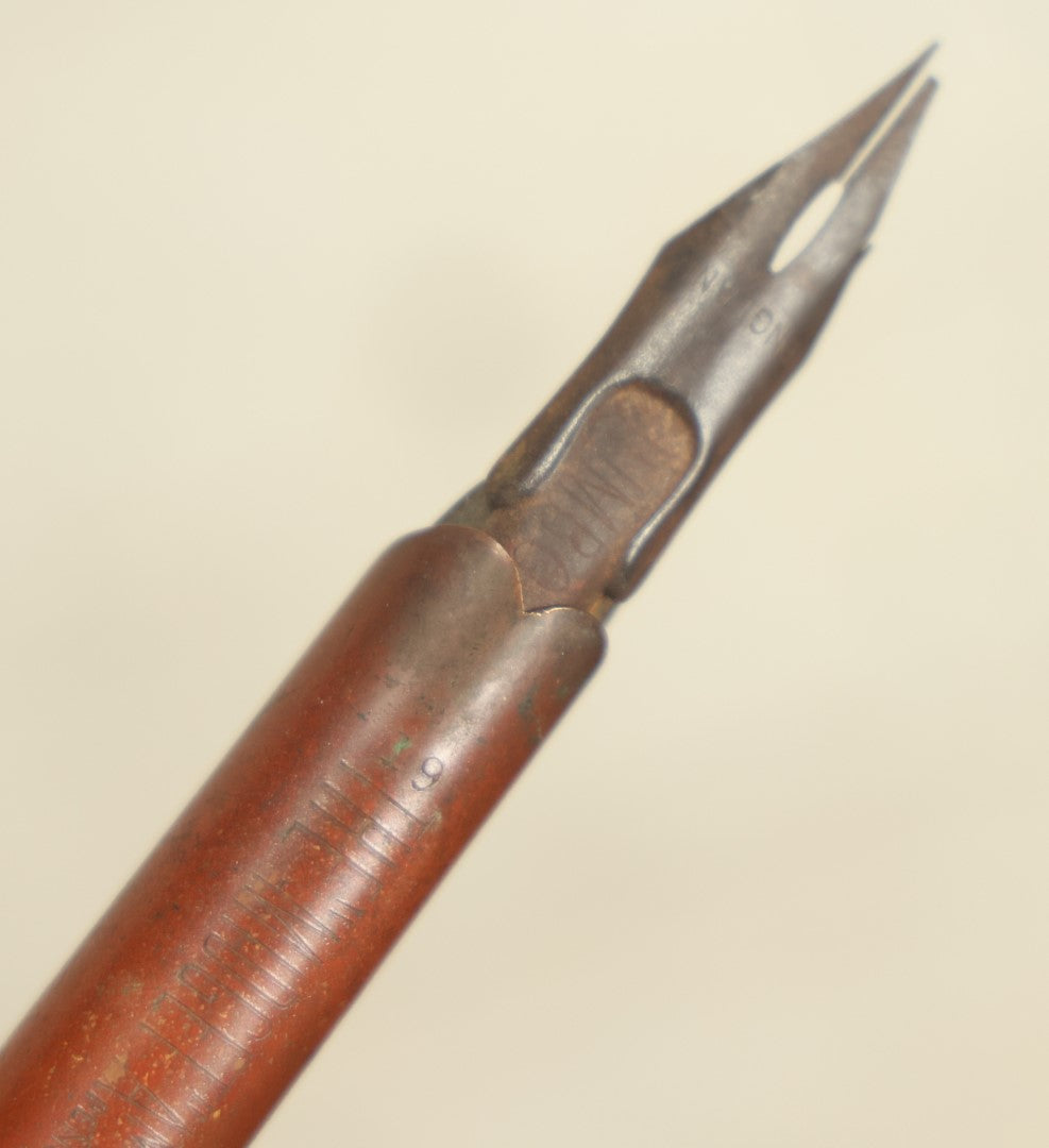 Lot 072 - Antique "The Midget" American Pencil Company Over Sized Dip Found Pen, Note Damage Nib