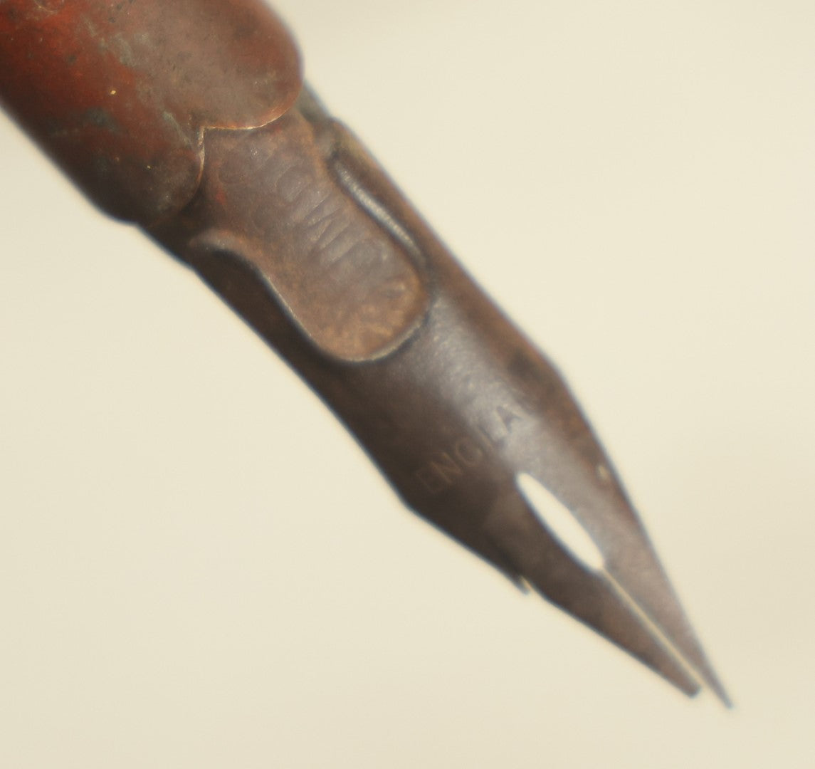 Lot 072 - Antique "The Midget" American Pencil Company Over Sized Dip Found Pen, Note Damage Nib