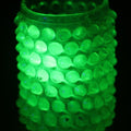 Lot 079 - Vintage Uranium Depression Glass Hobnail Toothpick Holder