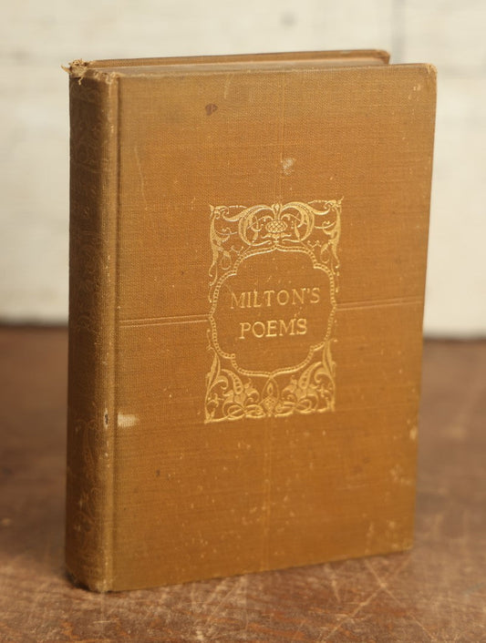 Lot 086 - "The Poetical Works Of John Milton" Antique Book, Copyright 1892 By T.Y. Crowell & Co., Including Paradise Lost And More