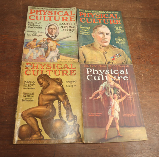 Lot 088 - Grouping Of Four Antique "Phyiscal Culture" Sports And Athletics Magazines, 1918 Through 1923 