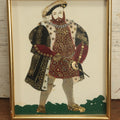 Lot 091 - Vintage Steampunk Mixed Media King Henry VIII Portrait, Note Frame Issues