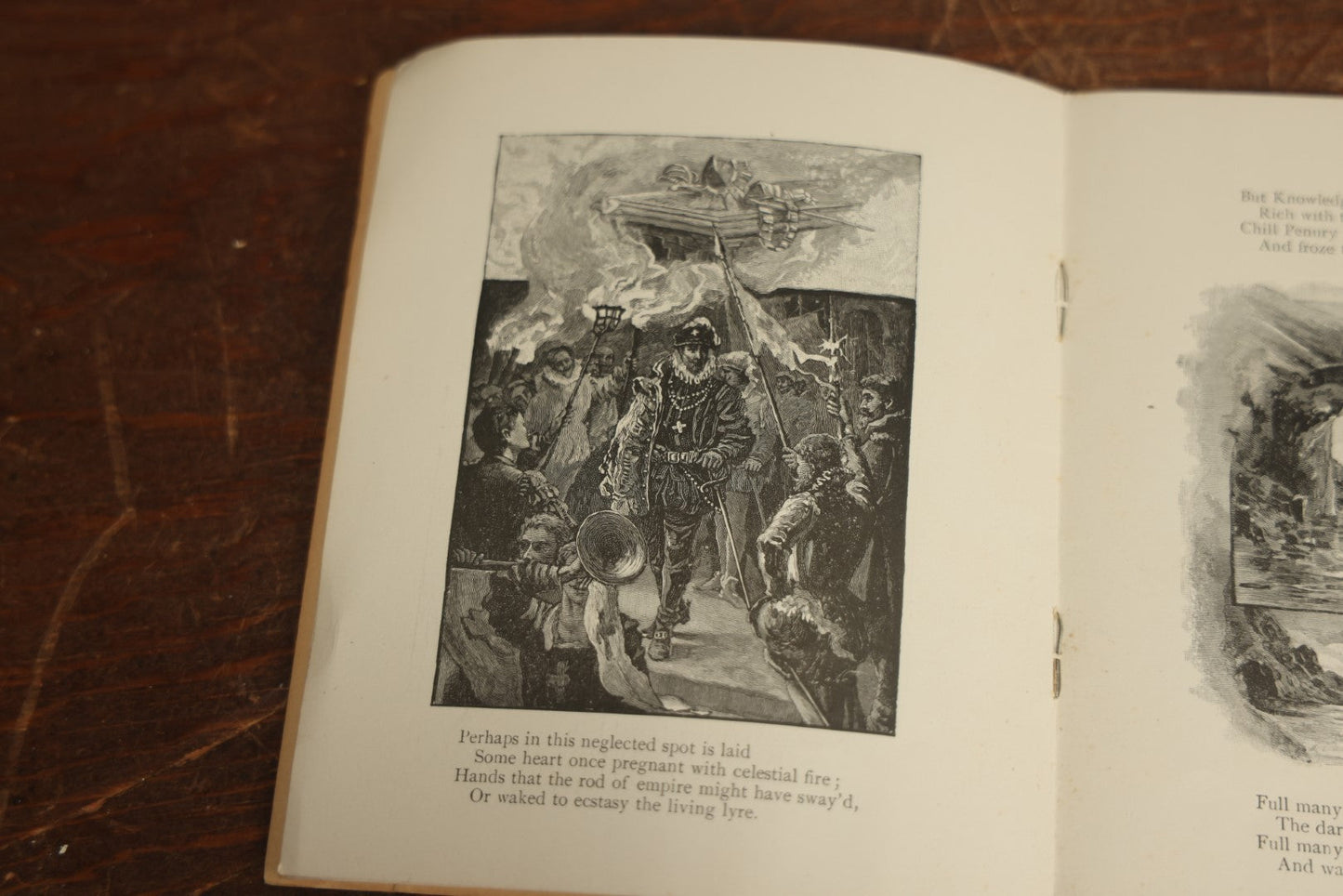 Lot 095 - "Gray's Elegy" Antique Booklet, "An Elegy Written In A Country Churchyard" By Thomas Gray, With Cemetery Illustrations, Note Cover Detached