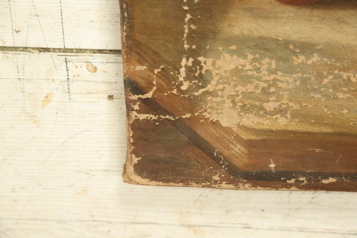 Lot 004 - 19th Century Oil On Canvas Painting Of A Pensive Young Girl Looking Up From A Book, Note Heavy Wear, Active Losses, Other Damage, See Photos, 19" x 22-1/2"