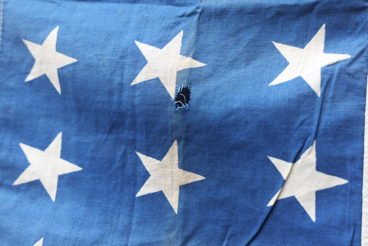 Lot 005 - Pair Of Vintage Patriotic Bunting, Stars And Bars, American Flag Variants, 4' x 6', By Everwear Bunting, Early To Mid 20th Century