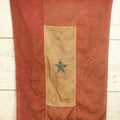 Lot 006 - Early 20th Century Blue Star Service Flag, Machine-Sewn, Hand Crafted, Stitched Together Panels And Star, 31-1/4" x 20-3/4"