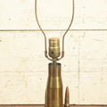 Lot 007 - Early 20th Century Trench Art Shell Lamp With Engraved Statue Of Liberty, Patriotic Lighting, With Bullets And Shell Casings, Rewired, Working
