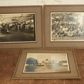 Lot 056 - Trio Of Antique Boarded Occupational Photos Of A Factory And Its Workers, Interior And Exterior, Including Machinery, Flange Signs, And More