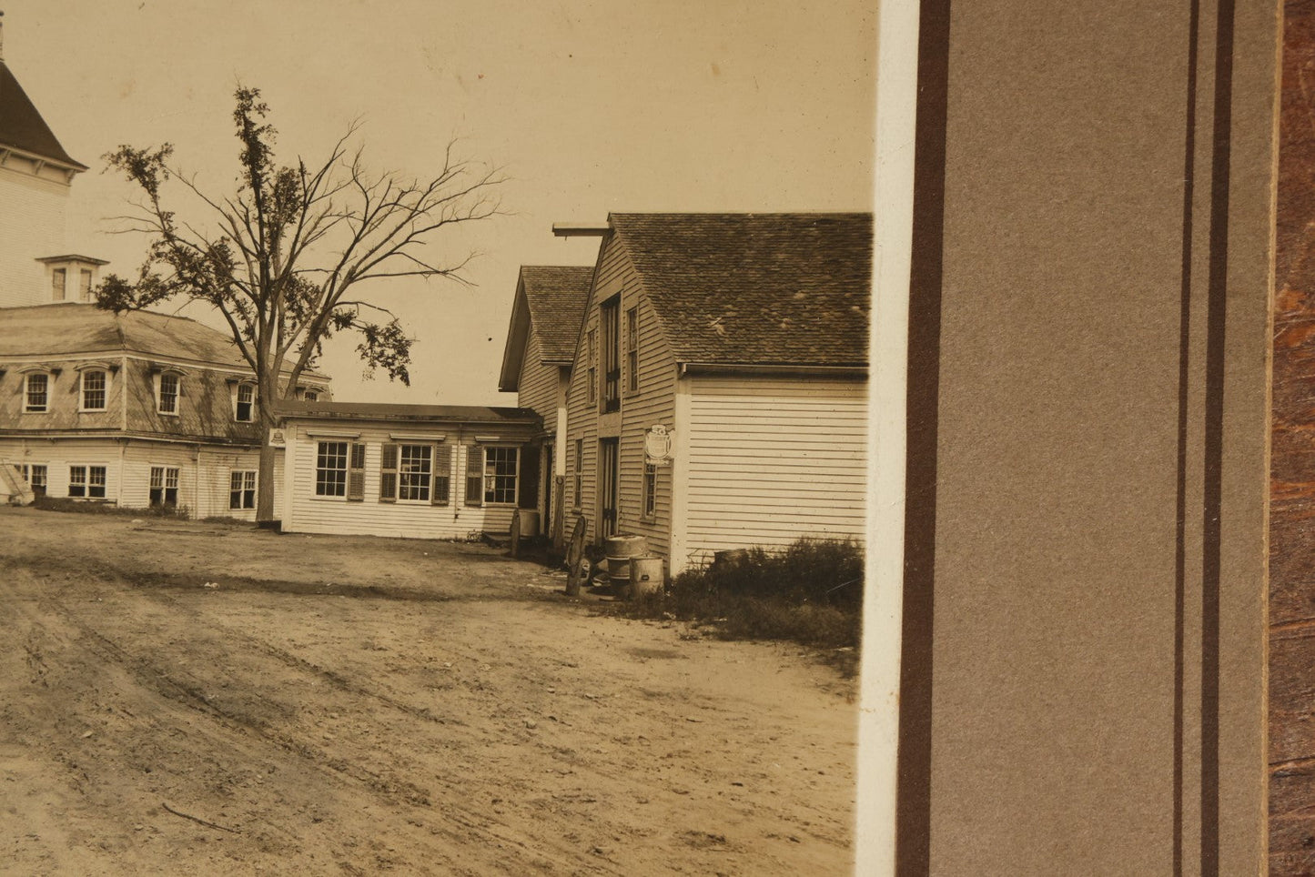 Lot 056 - Trio Of Antique Boarded Occupational Photos Of A Factory And Its Workers, Interior And Exterior, Including Machinery, Flange Signs, And More