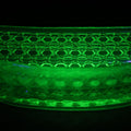 Lot 066 - Vintage Yellow Uranium Vaseline Glass Boat Dish, Glows Under Black Light, Various Minor Chipping