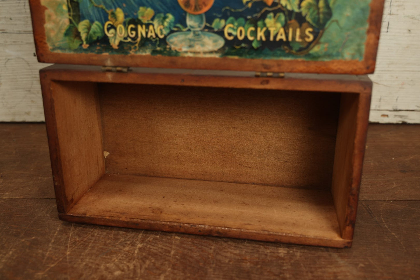 Lot 071 - P. Lorillard Co. Antique Wood Cognac Tobacco Advertising Box With Brass Trim, Label On Interior